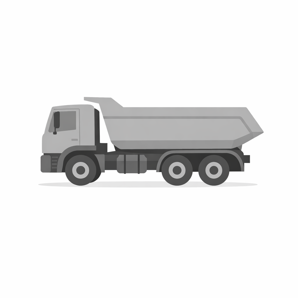 Concrete Heavy Duty Truck in Minimalist Style