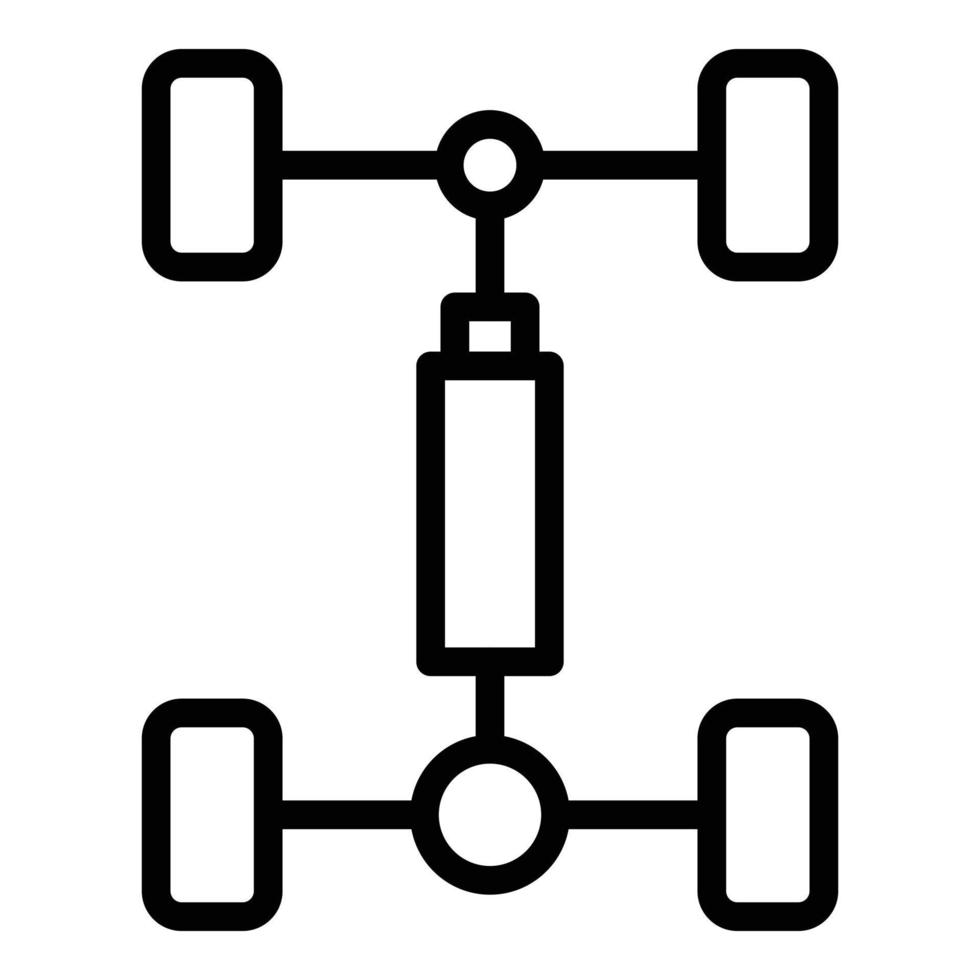 car-axes-icon-outline-style-vector